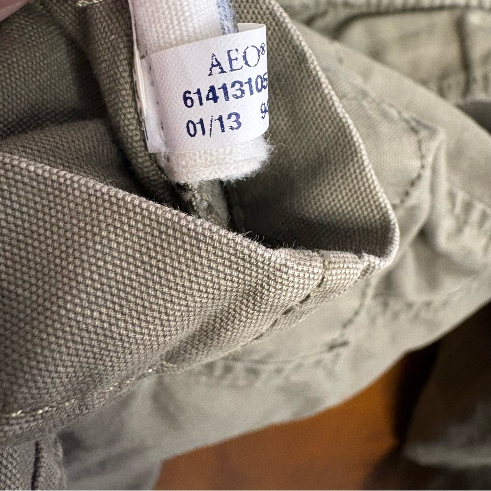 American Eagle Men's Vintage Olive Green Field Jacket Army Military Y2K Chore - Picture 13 of 14